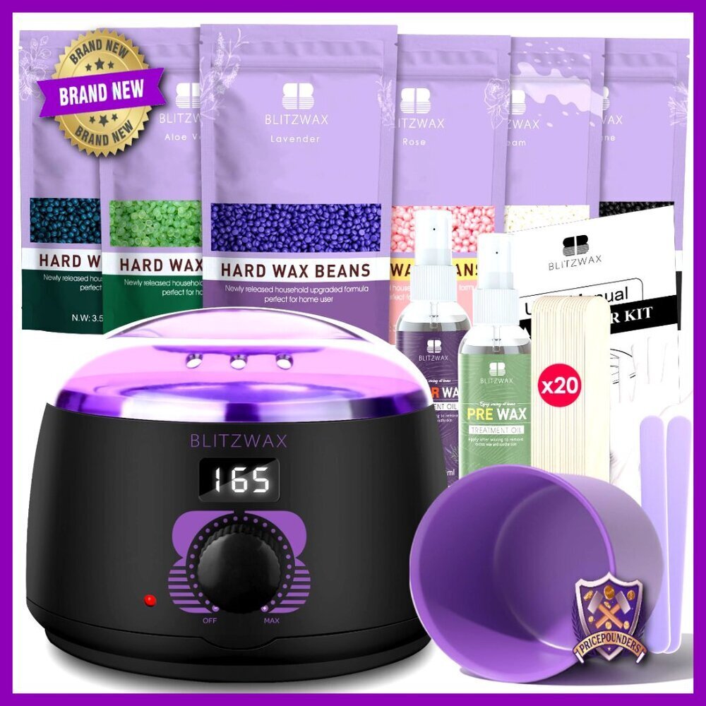 Hard Wax Warmer Kit for Women At Home Hair Removal Beginner Friendly Fast